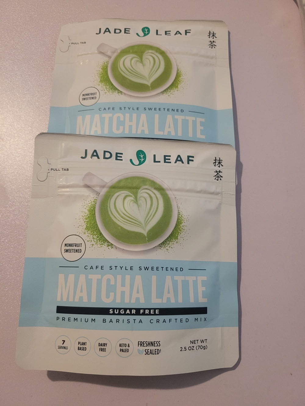 2x Jafe Leaf Sugar Free Matcha Latte Mix 2.47oz
